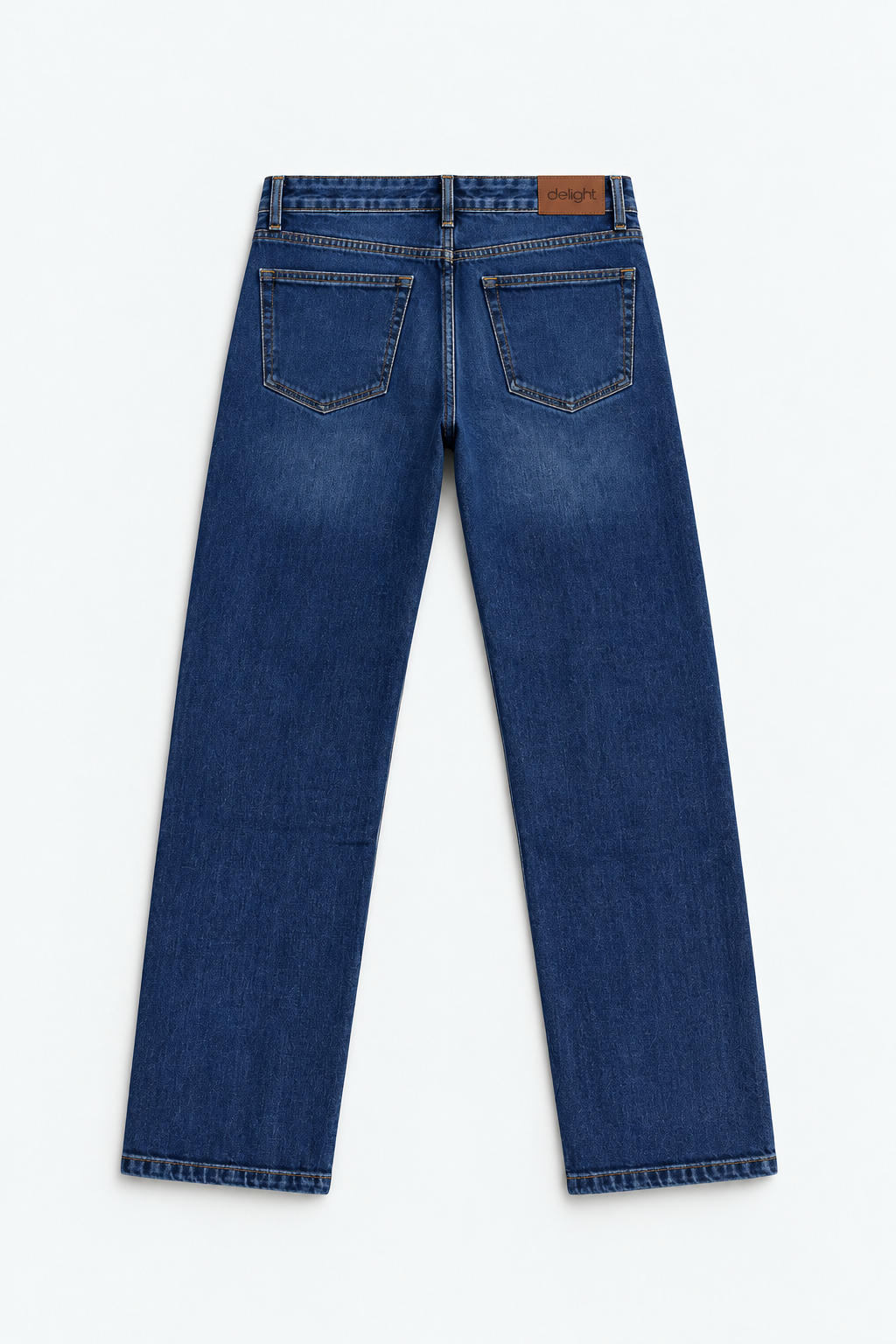 Men’s Regular Fit Jeans – Dark Indigo Blue Wash Denim