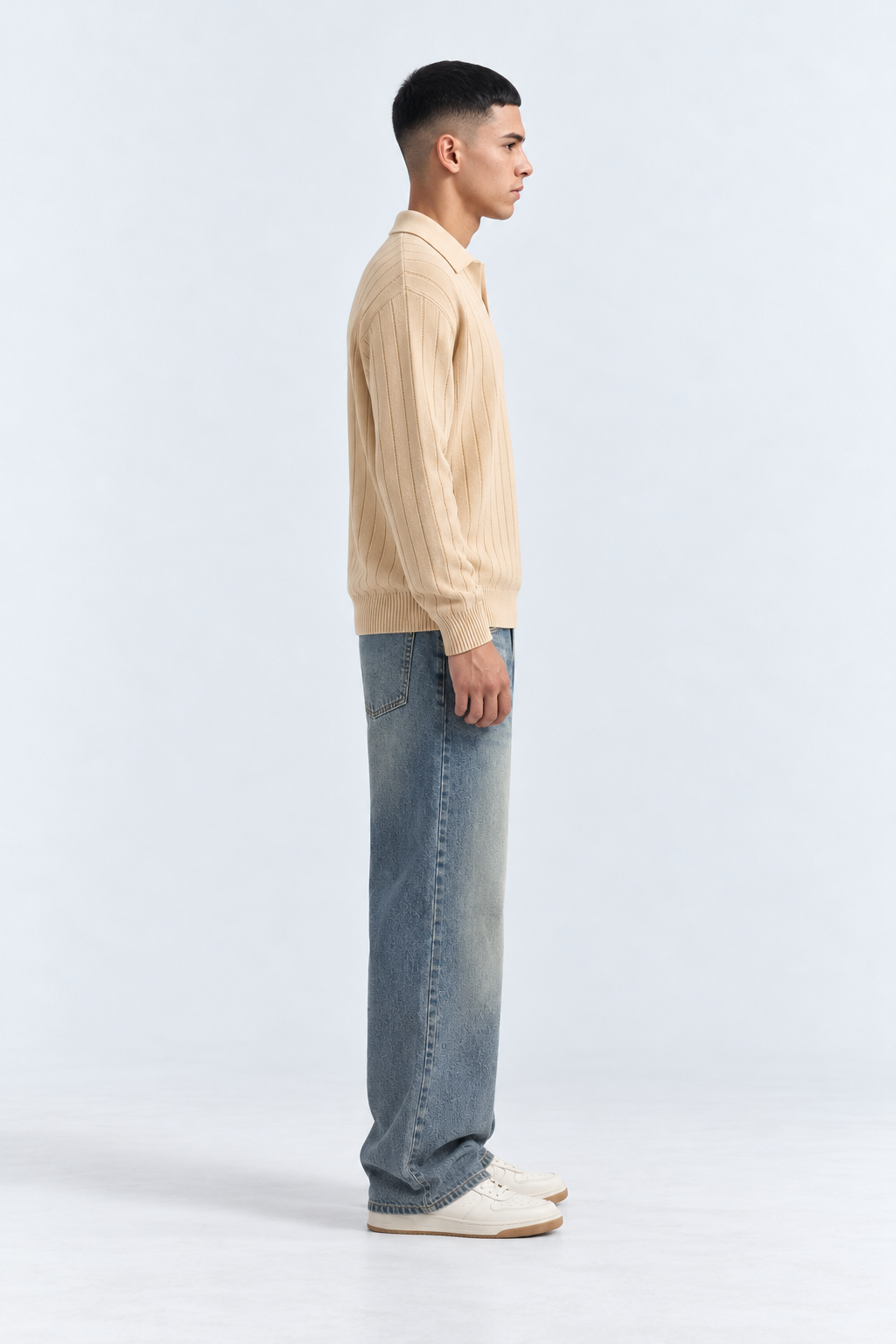 Men’s Baggy Jeans – Vintage Tinted Blue Wide Leg Denim