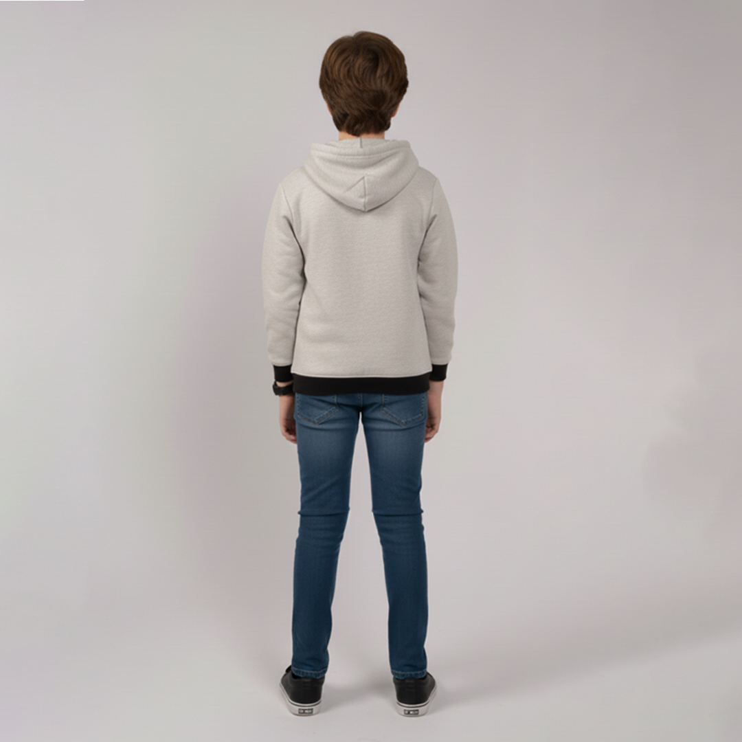 Boys Hoodies Printing Grey