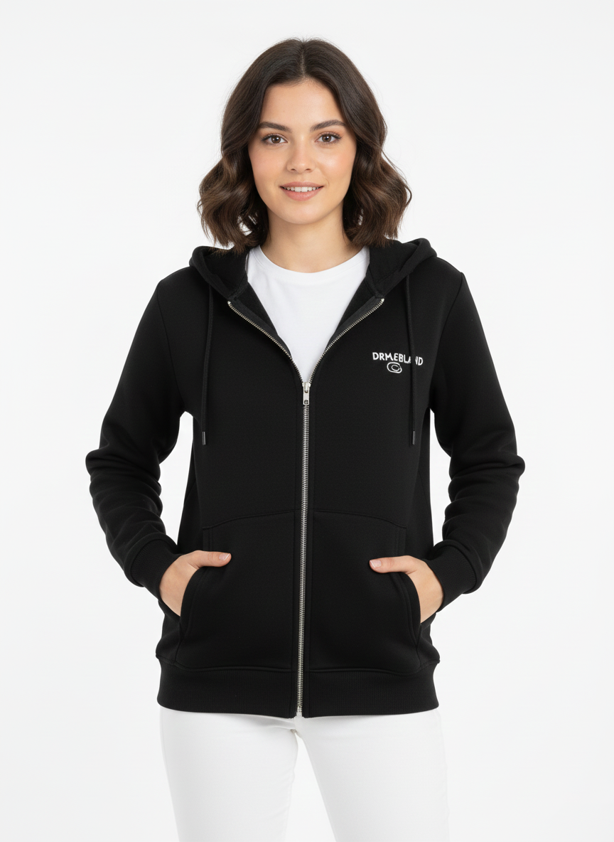 Zip-Up Fleece  Hoodi