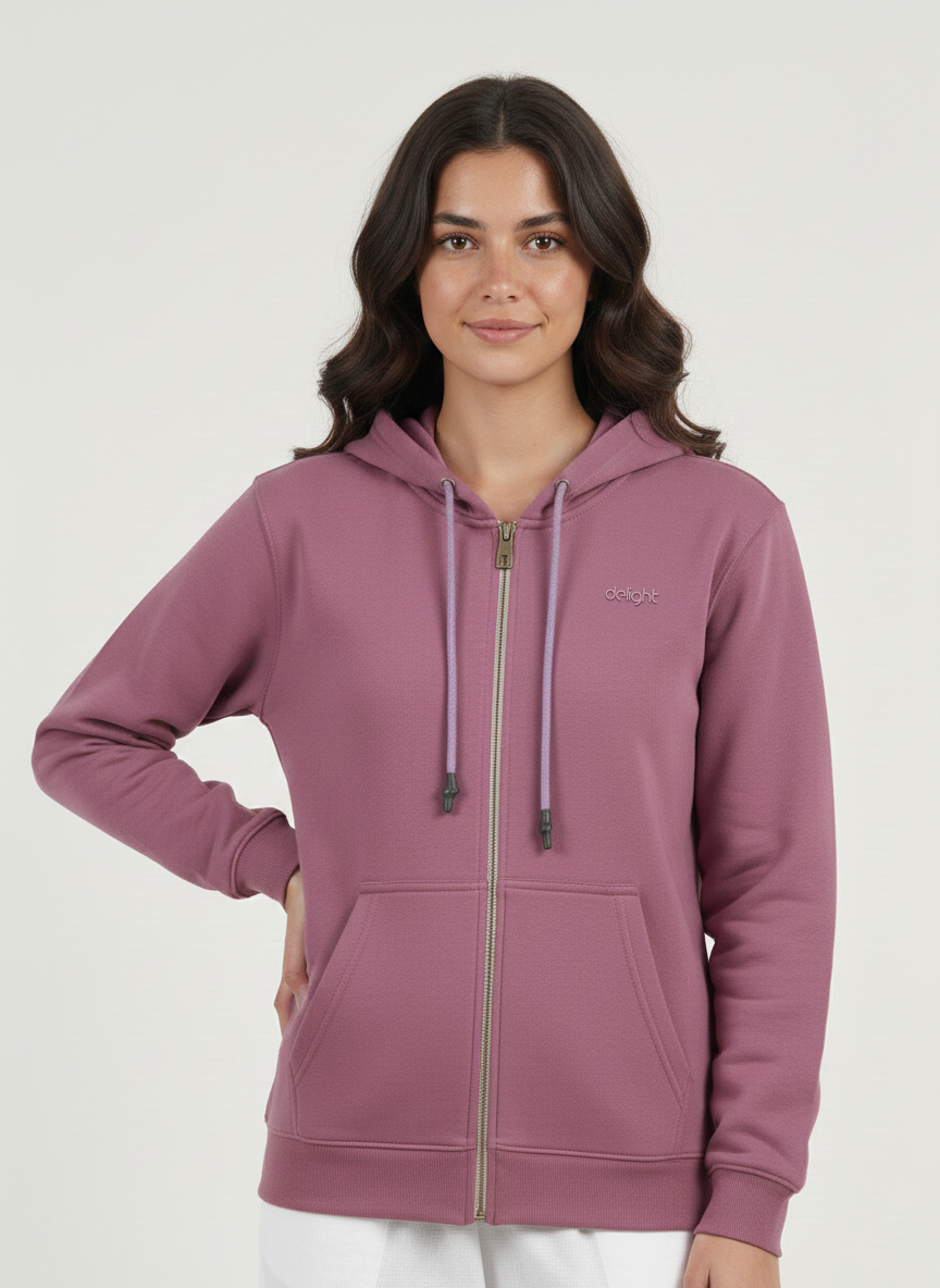 Zip-Up Fleece Hoodie