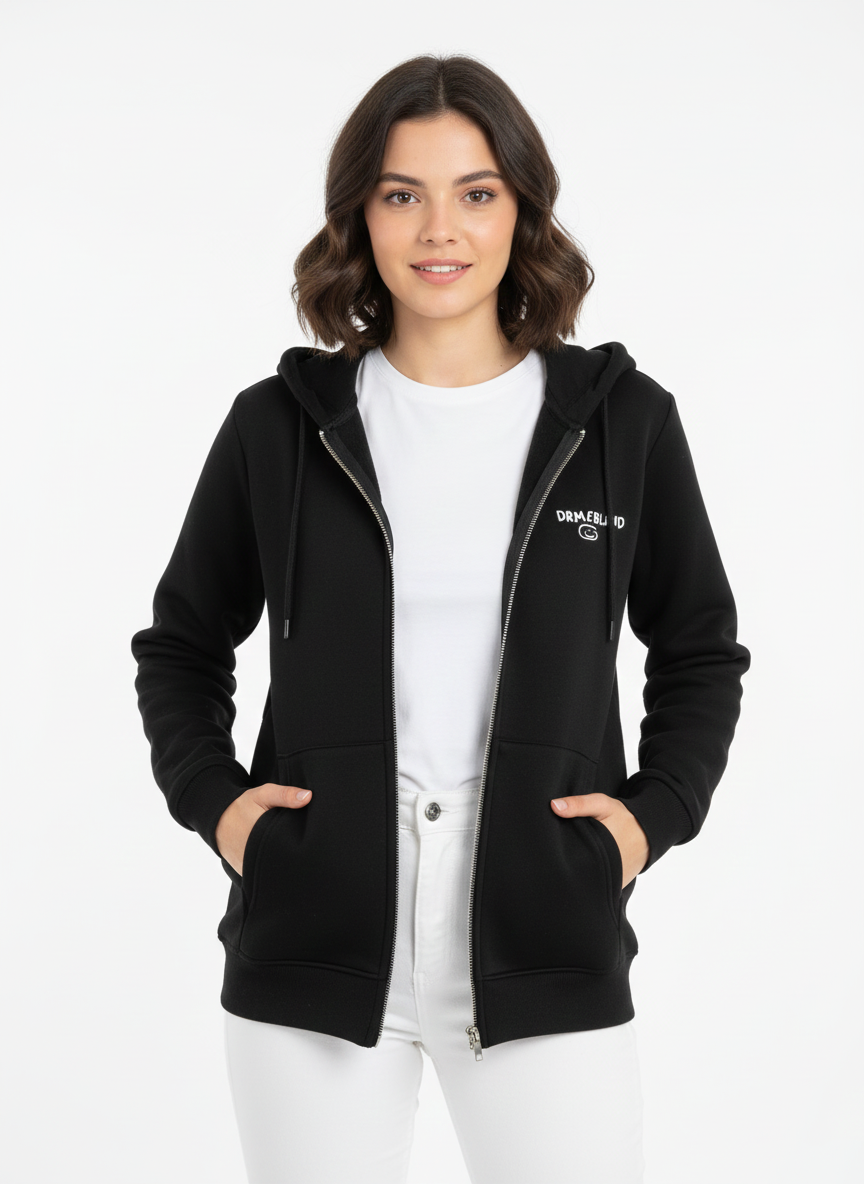 Zip-Up Fleece  Hoodi