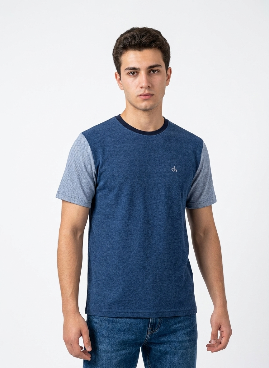 Men T-shirt Yarn Dyed