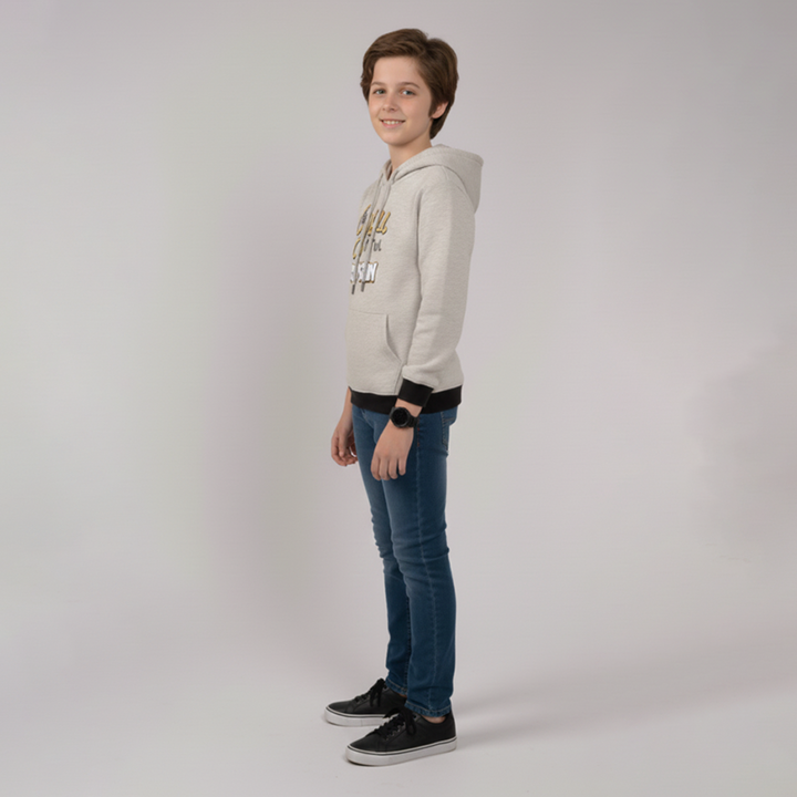 Boys Hoodies Printing Grey