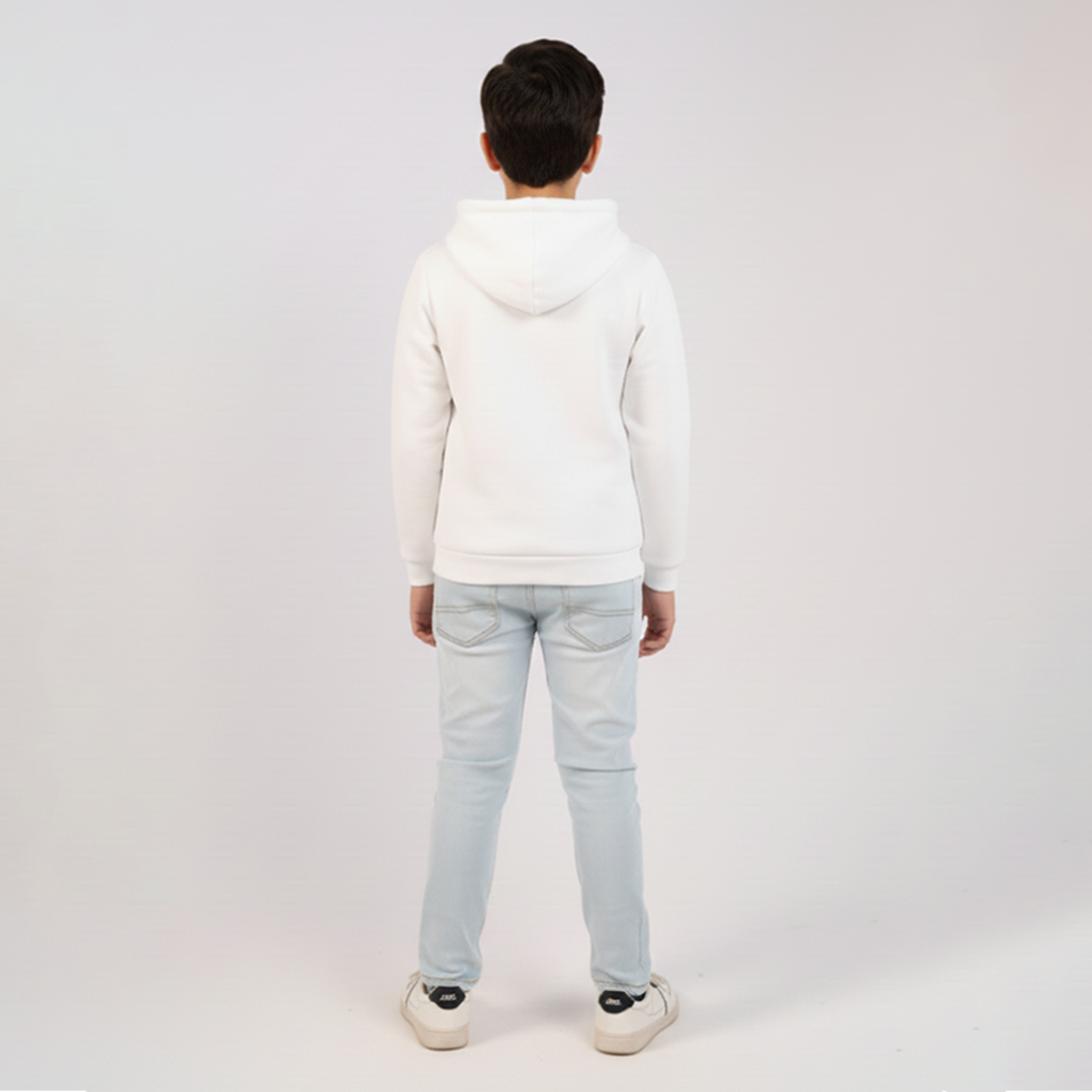 Boys Hoodies Printing White