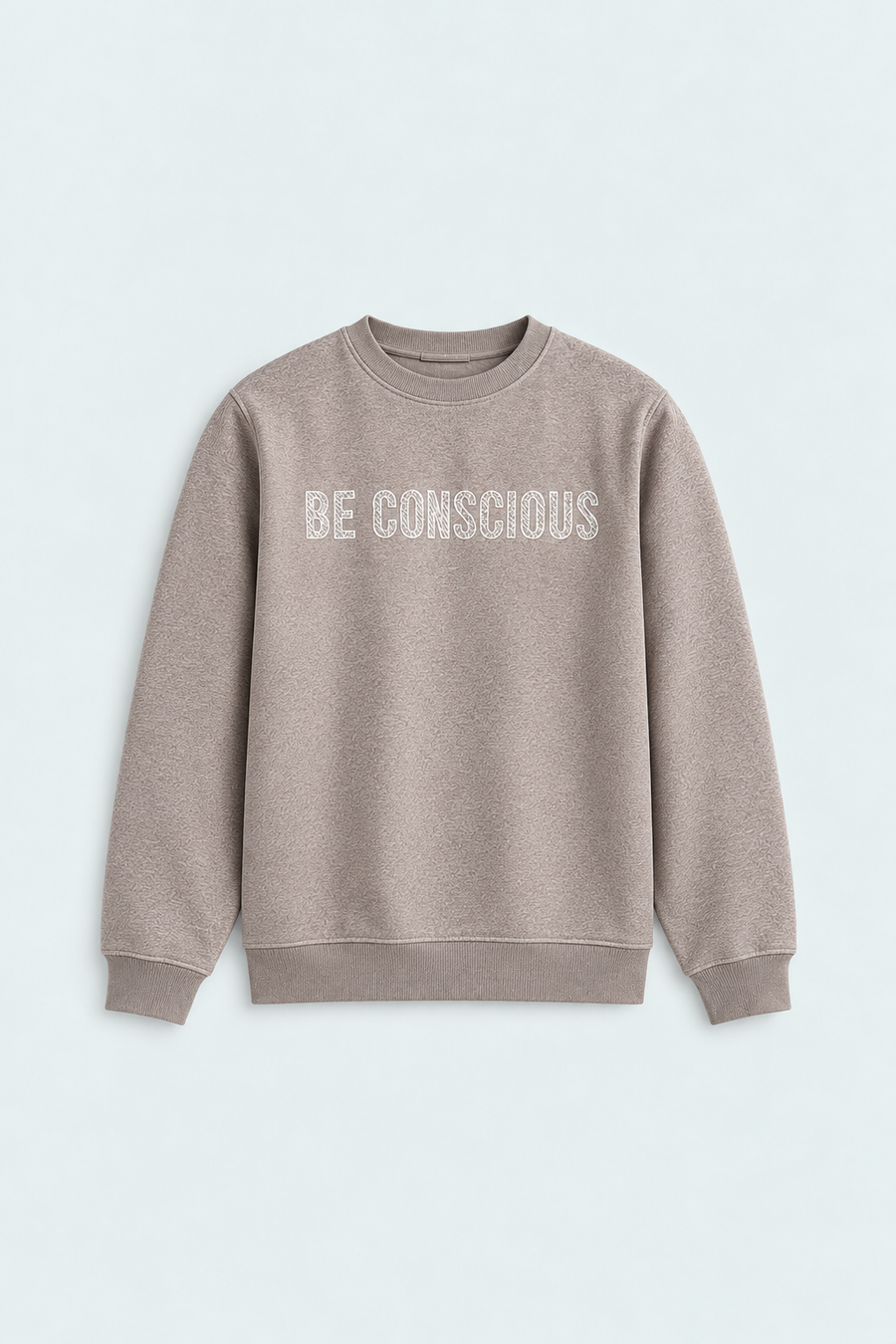 Slogan Light Brown Sweatshirt
