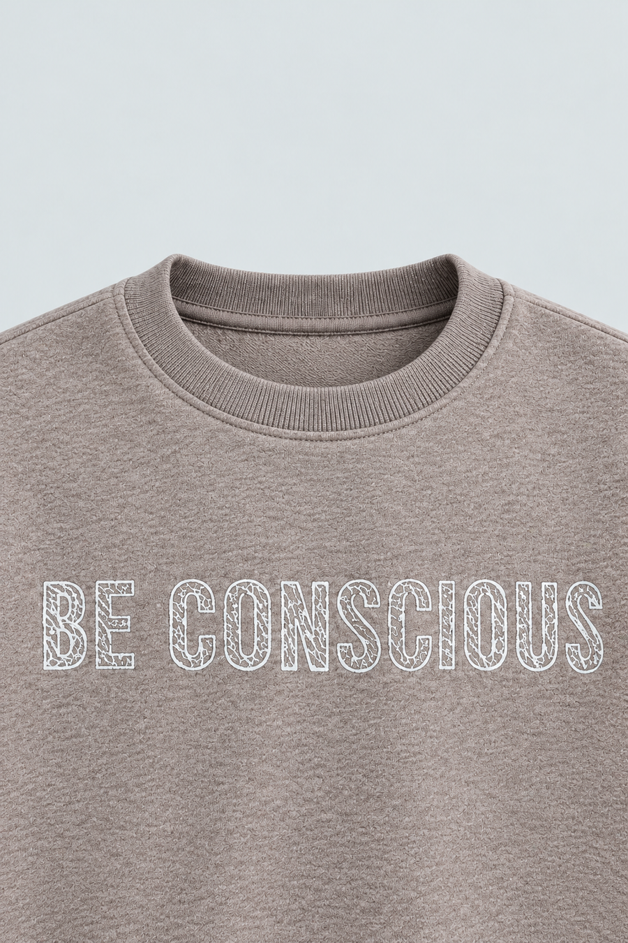 Slogan Light Brown Sweatshirt