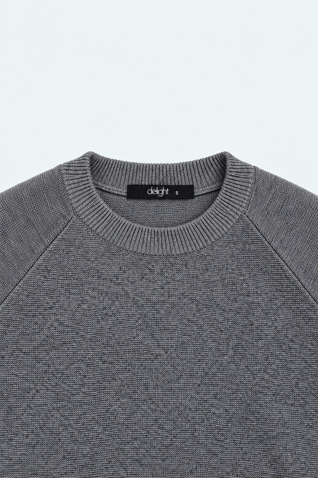 Men’s Heather Grey Raglan Knit Sweater