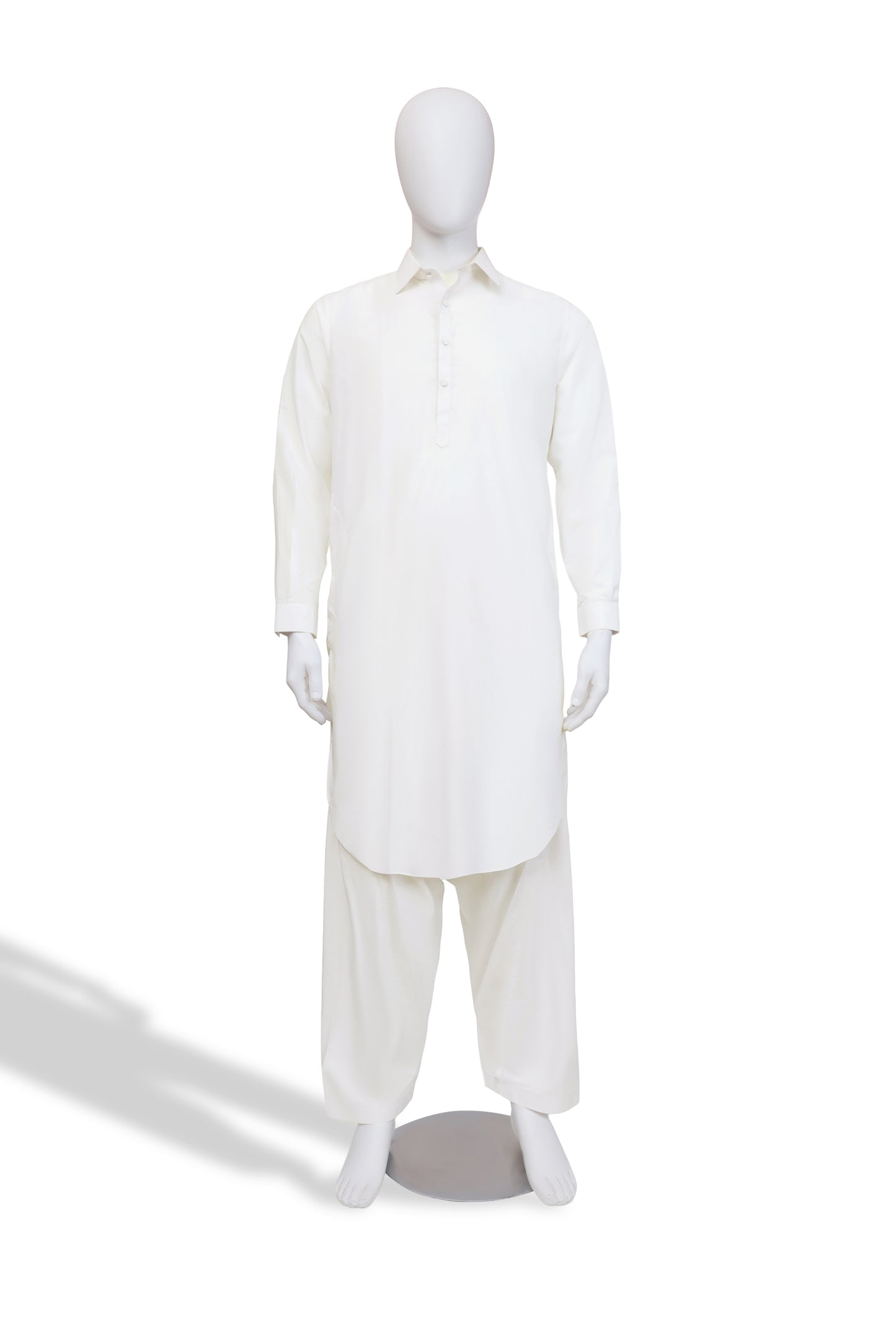 Off White Classic Wash & Wear Kameez Shalwar