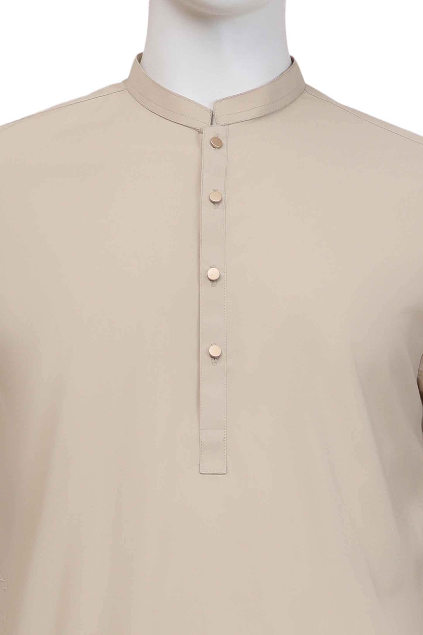 Beige Regal Ban Collar Kameez Pajama