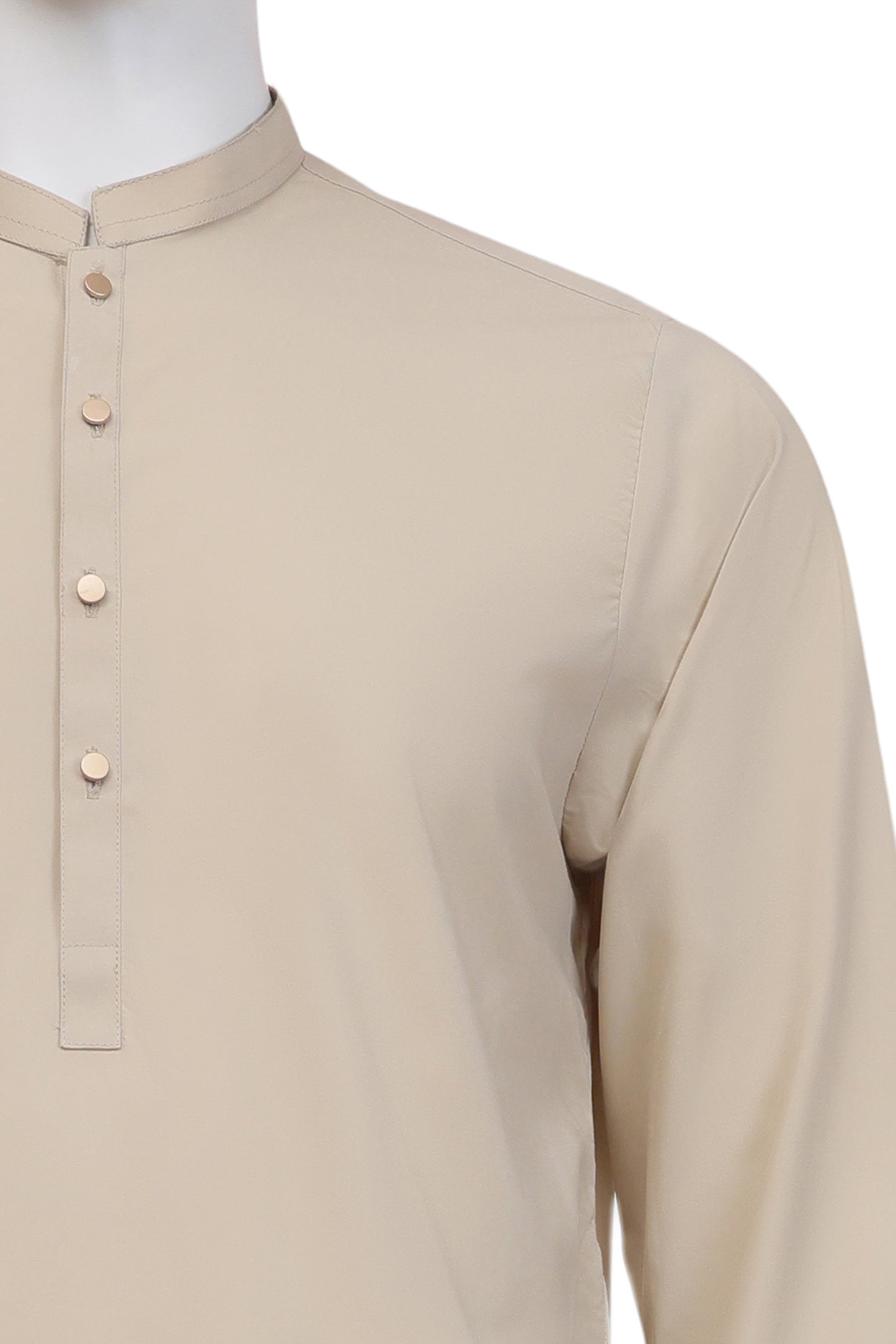Beige Regal Ban Collar Kameez Pajama