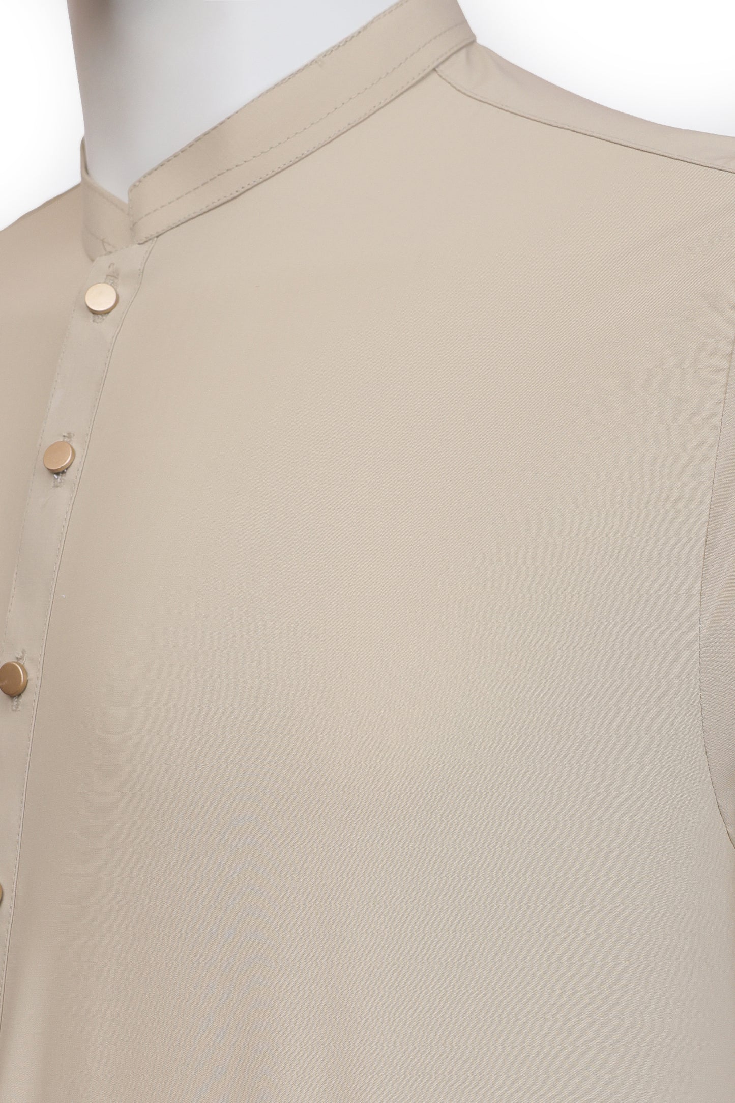 Beige Regal Ban Collar Kameez Pajama