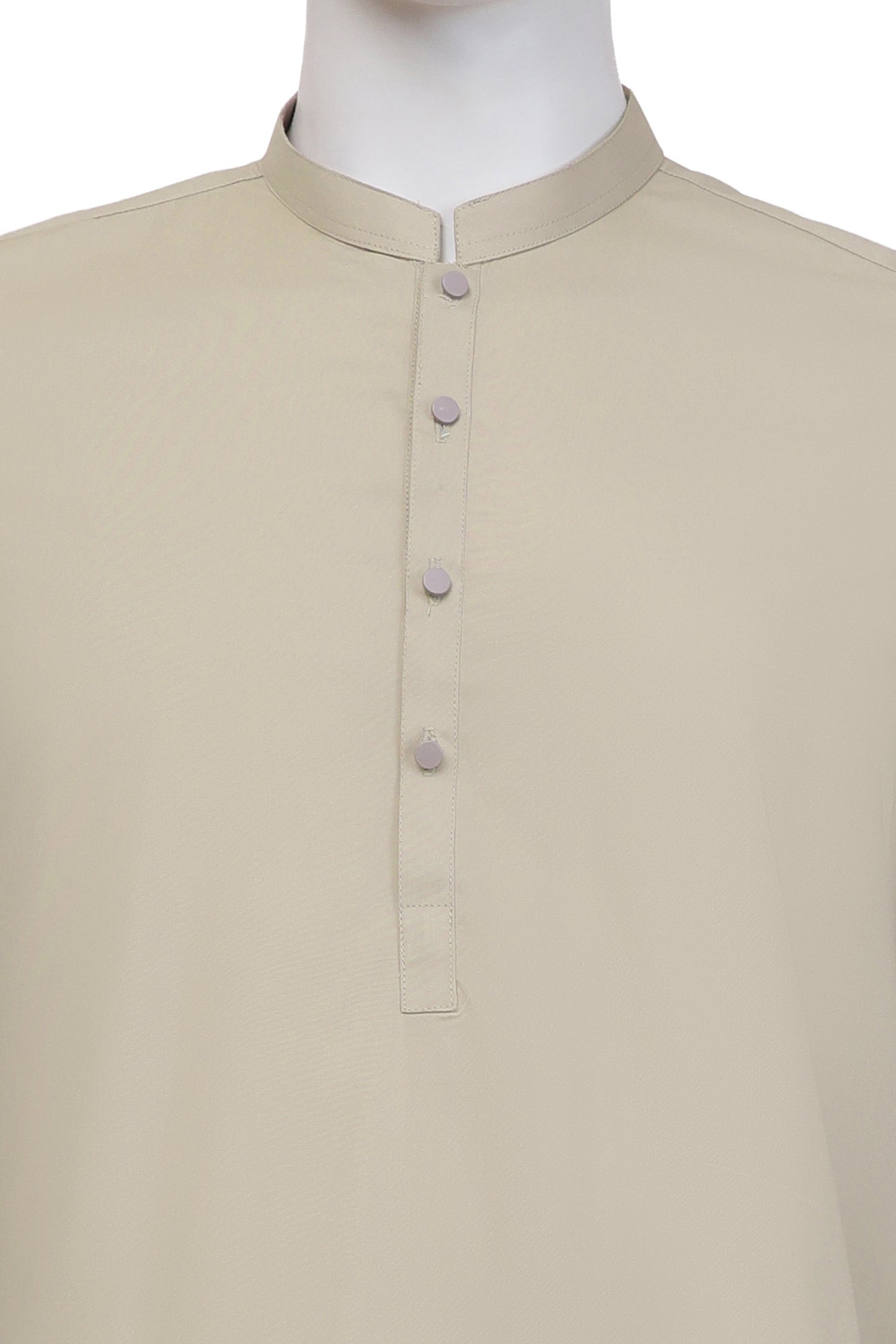 Beige Ban Collar Kameez Pajama
