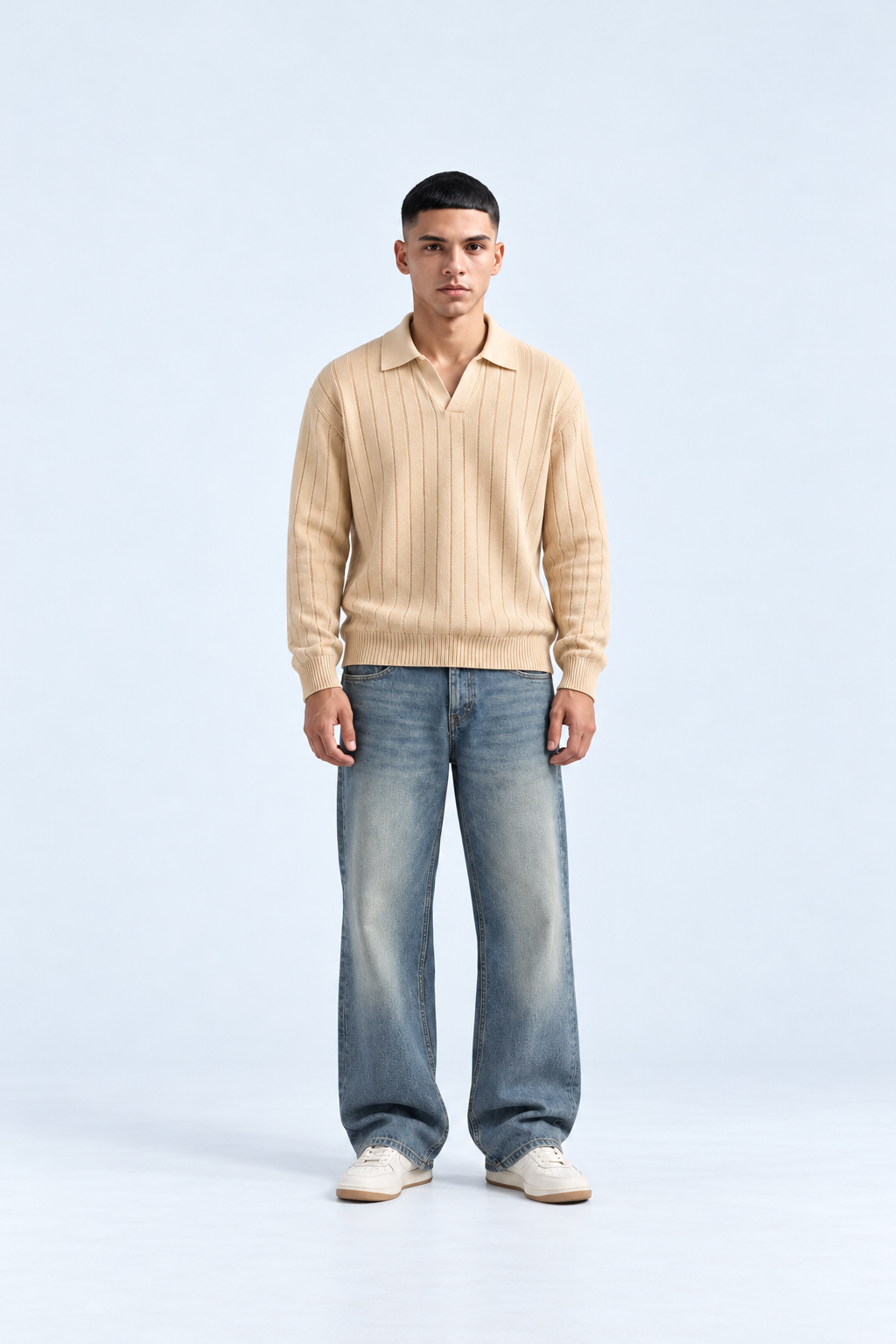 Men’s Baggy Jeans – Vintage Tinted Blue Wide Leg Denim