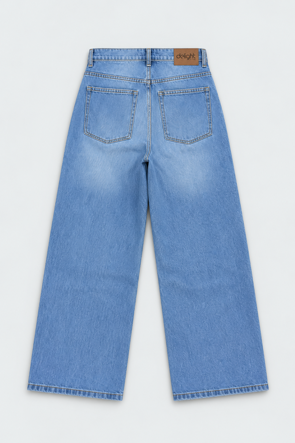 Men’s Baggy Jeans – Light Sky Blue Wide Leg Denim