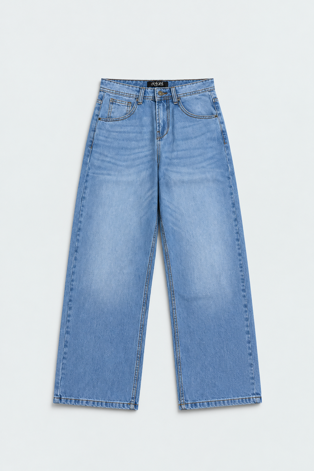 Men’s Baggy Jeans – Light Sky Blue Wide Leg Denim