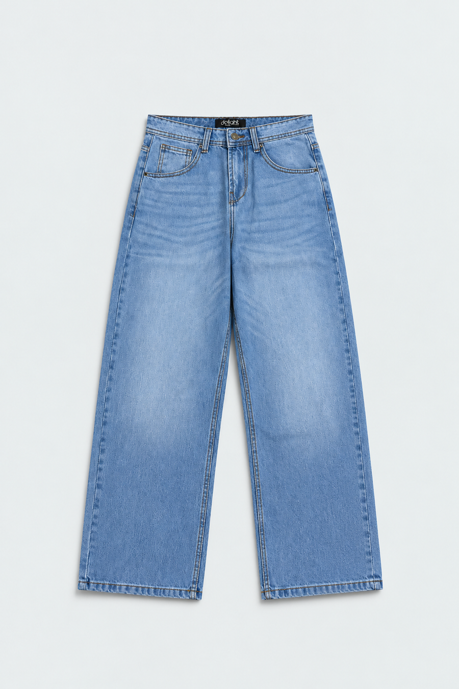 Men’s Baggy Jeans – Light Sky Blue Wide Leg Denim