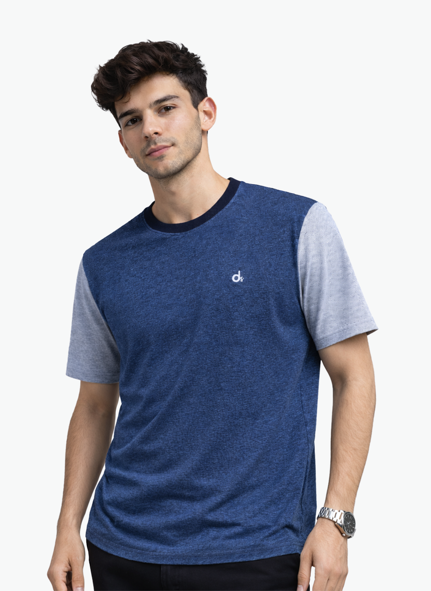 Men T-shirt Yarn Dyed