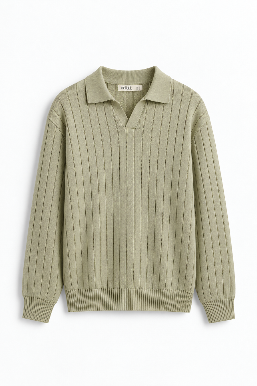 Men’s Light pista Long Sleeve Knit Polo