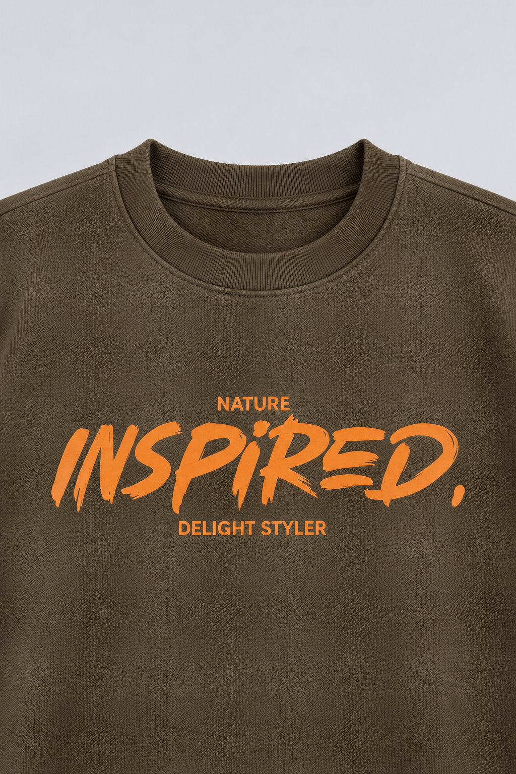 Solid Rust Color Sweat Shirt Men