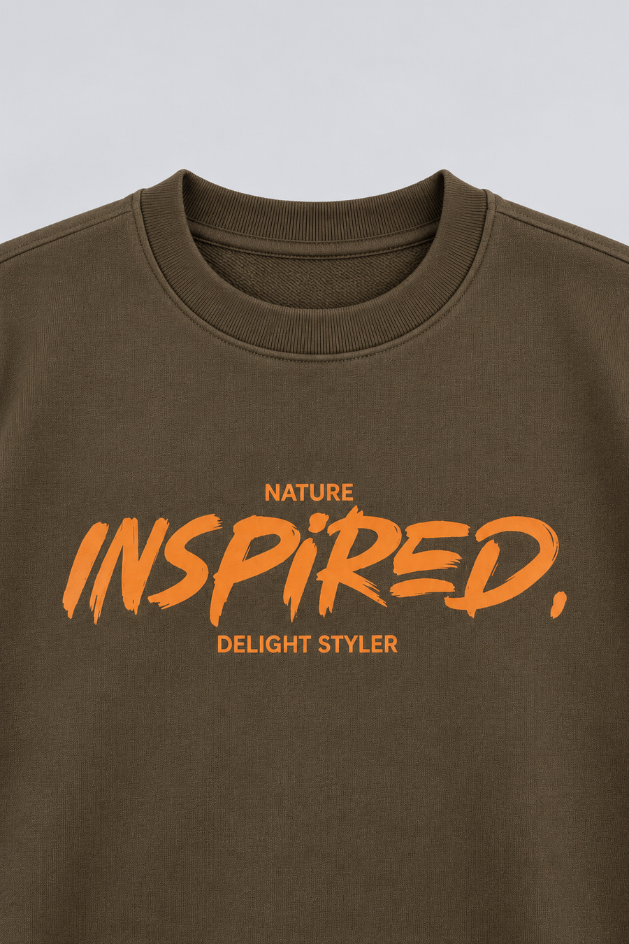 Solid Rust Color Sweat Shirt Men