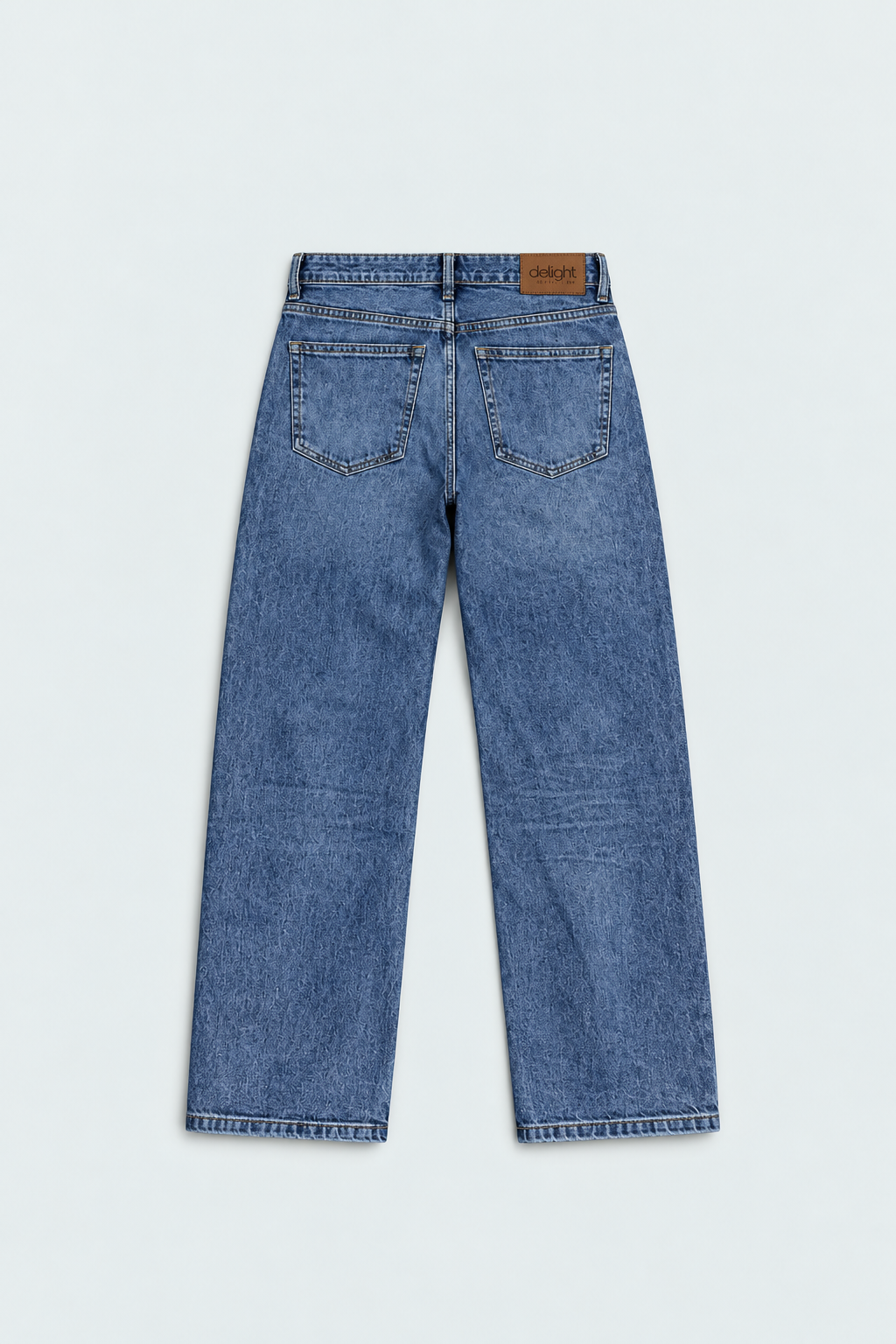 Men’s Regular Fit Jeans – Classic Medium Blue Wash Denim