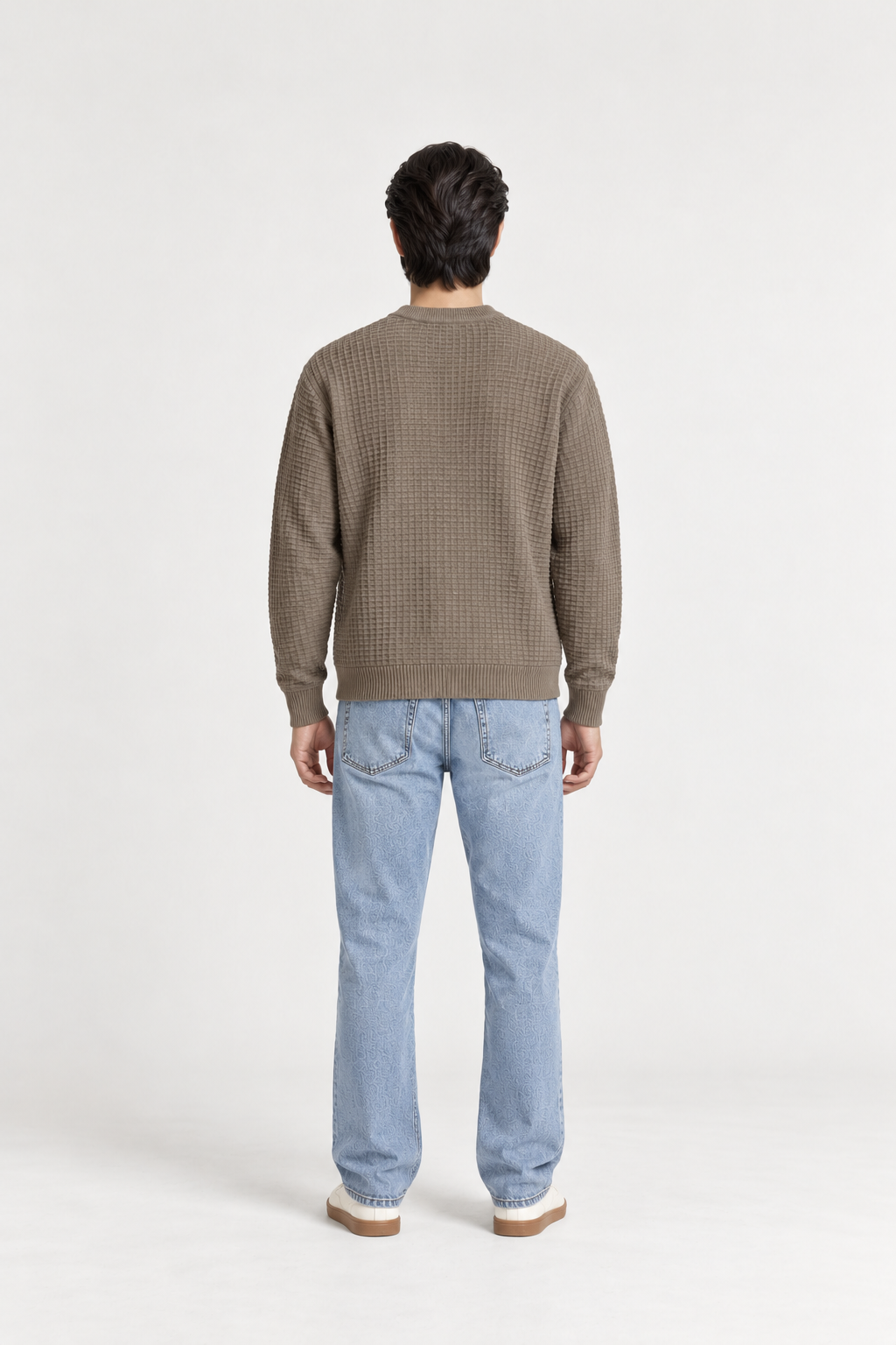 Men’s Regular Fit Jeans – Light Blue Acid Wash Denim