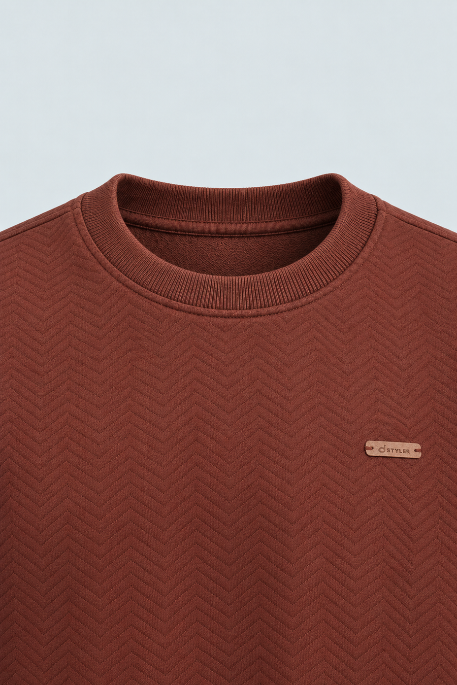 Jacquard Herringbone Sweat Shirt Men
