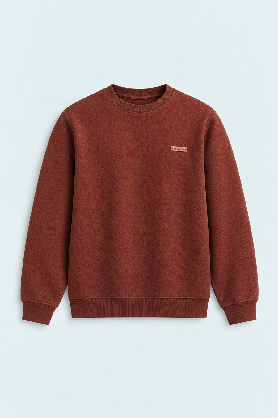 Jacquard Herringbone Sweat Shirt Men