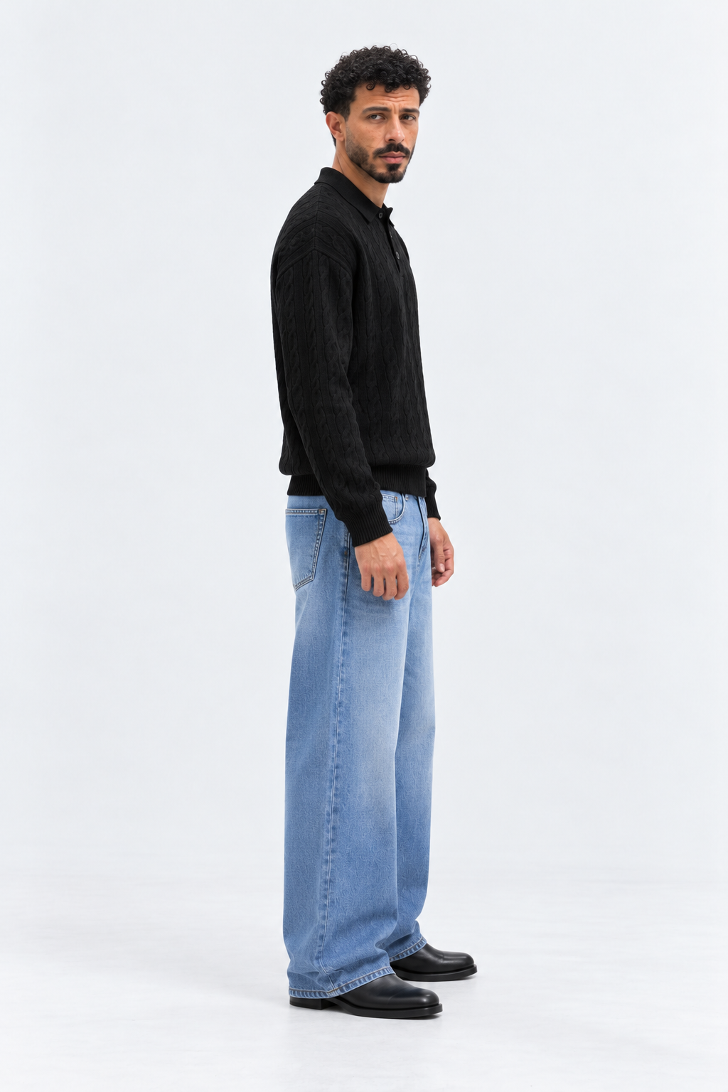 Men’s Baggy Jeans – Light Sky Blue Wide Leg Denim