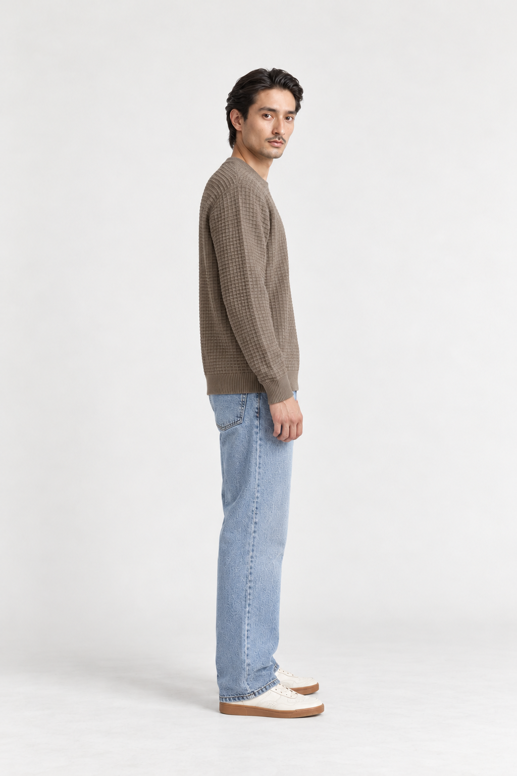 Men’s Regular Fit Jeans – Light Blue Acid Wash Denim