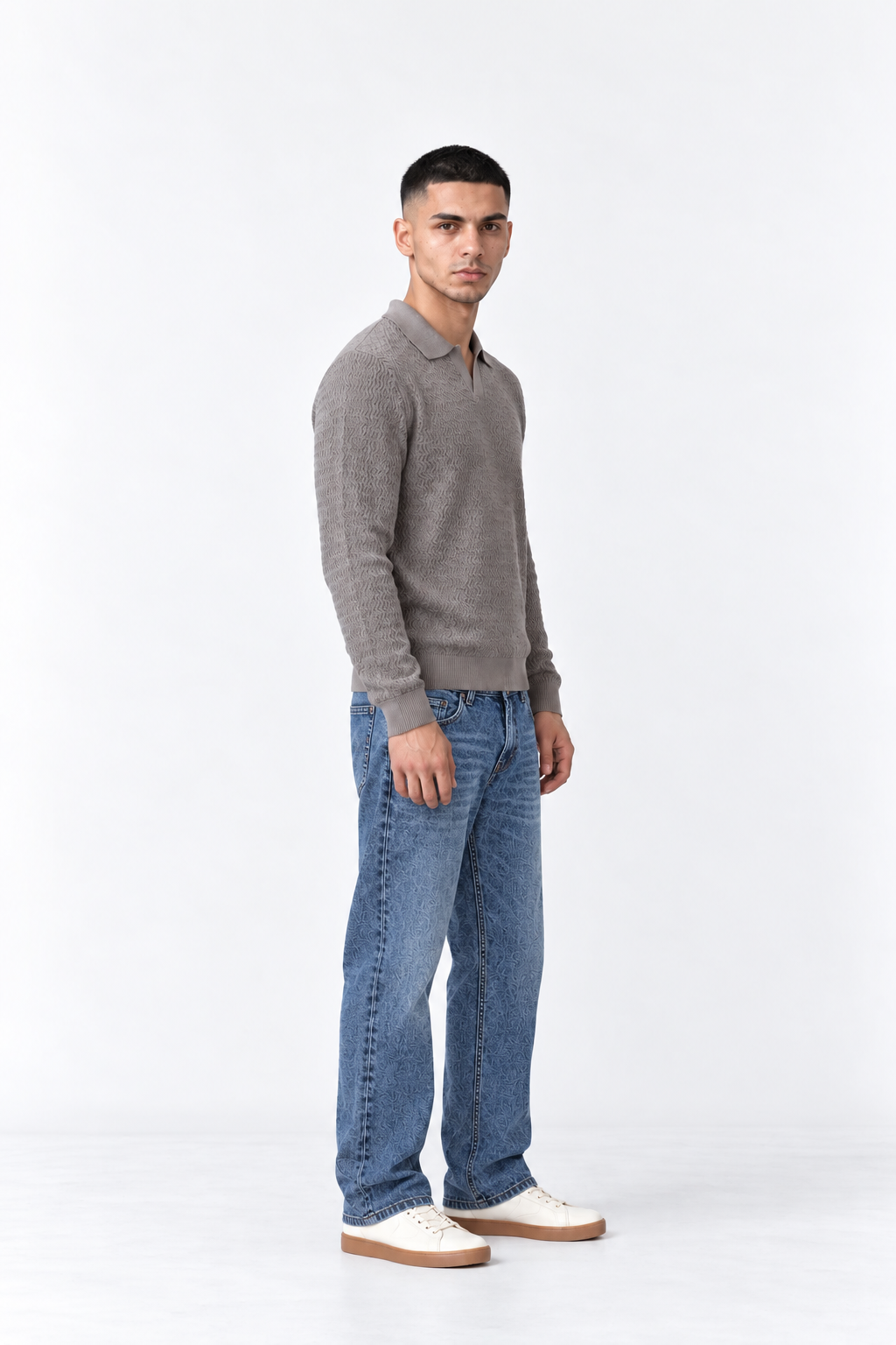 Men’s Regular Fit Jeans – Classic Medium Blue Wash Denim