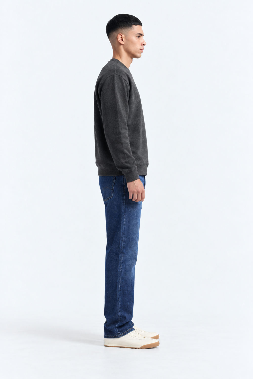 Men’s Regular Fit Jeans – Dark Indigo Blue Wash Denim
