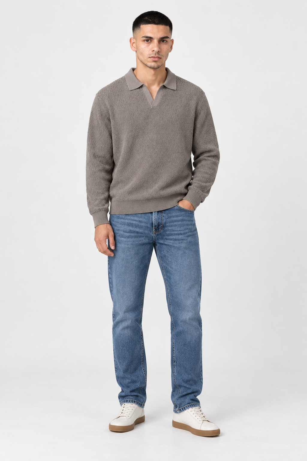 Men’s Regular Fit Jeans – Classic Medium Blue Wash Denim