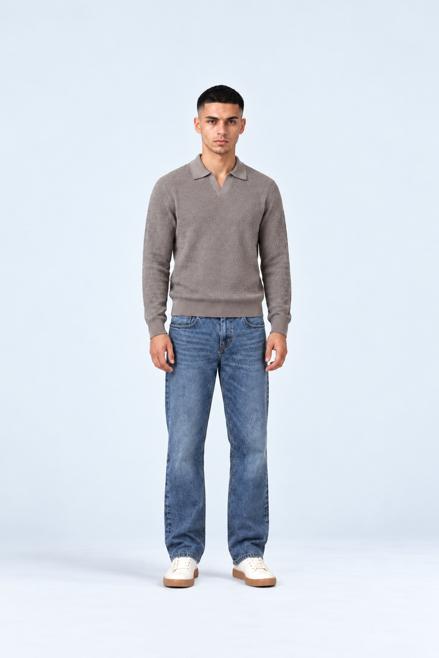 Men’s Regular Fit Jeans – Classic Medium Blue Wash Denim