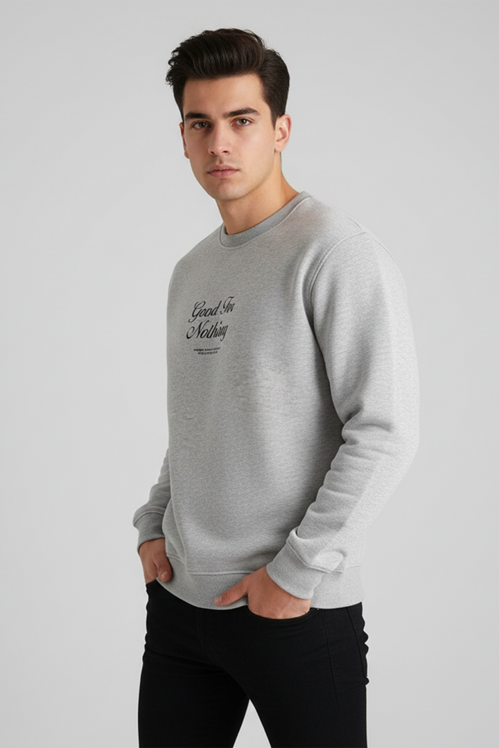 Slogan Gray Sweatshirt