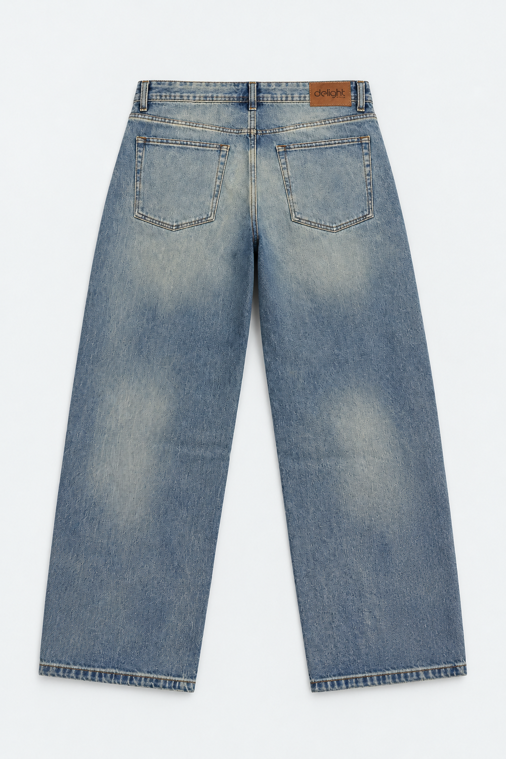 Men’s Baggy Jeans – Vintage Tinted Blue Wide Leg Denim