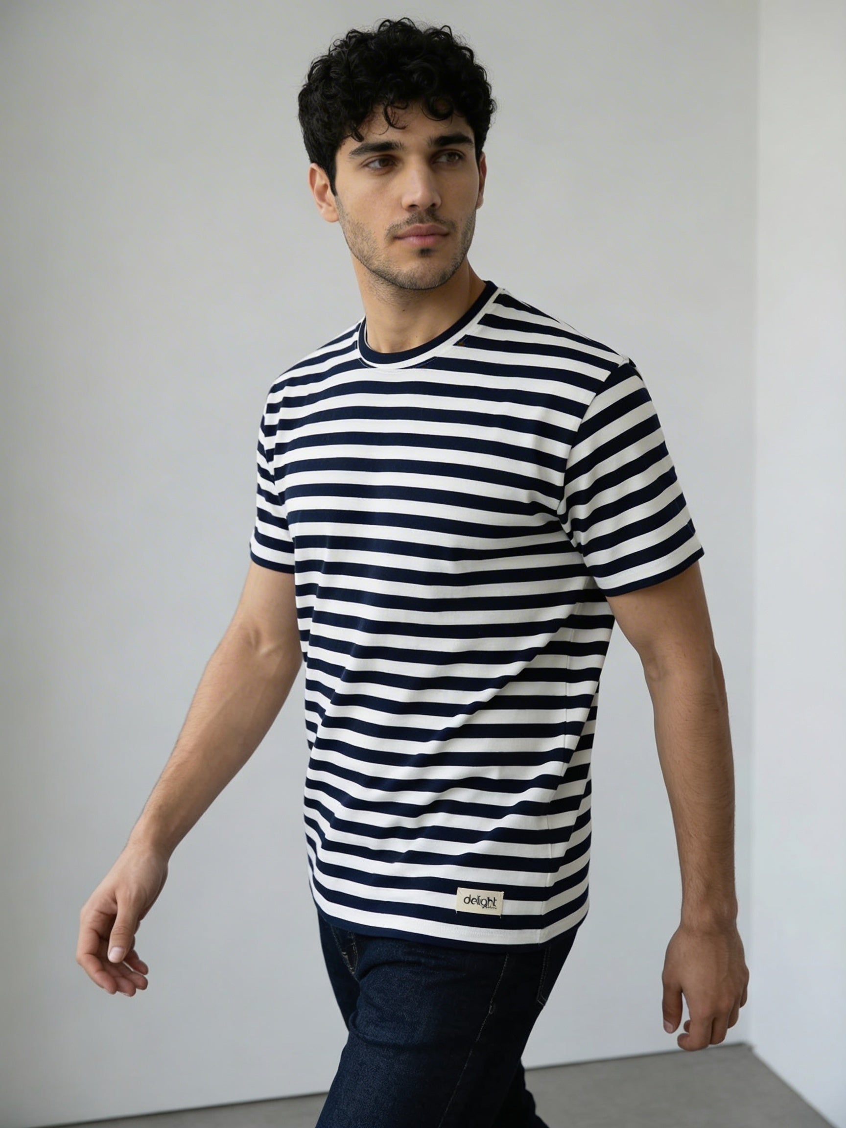Nova Stripe Drop Shoulder Tee