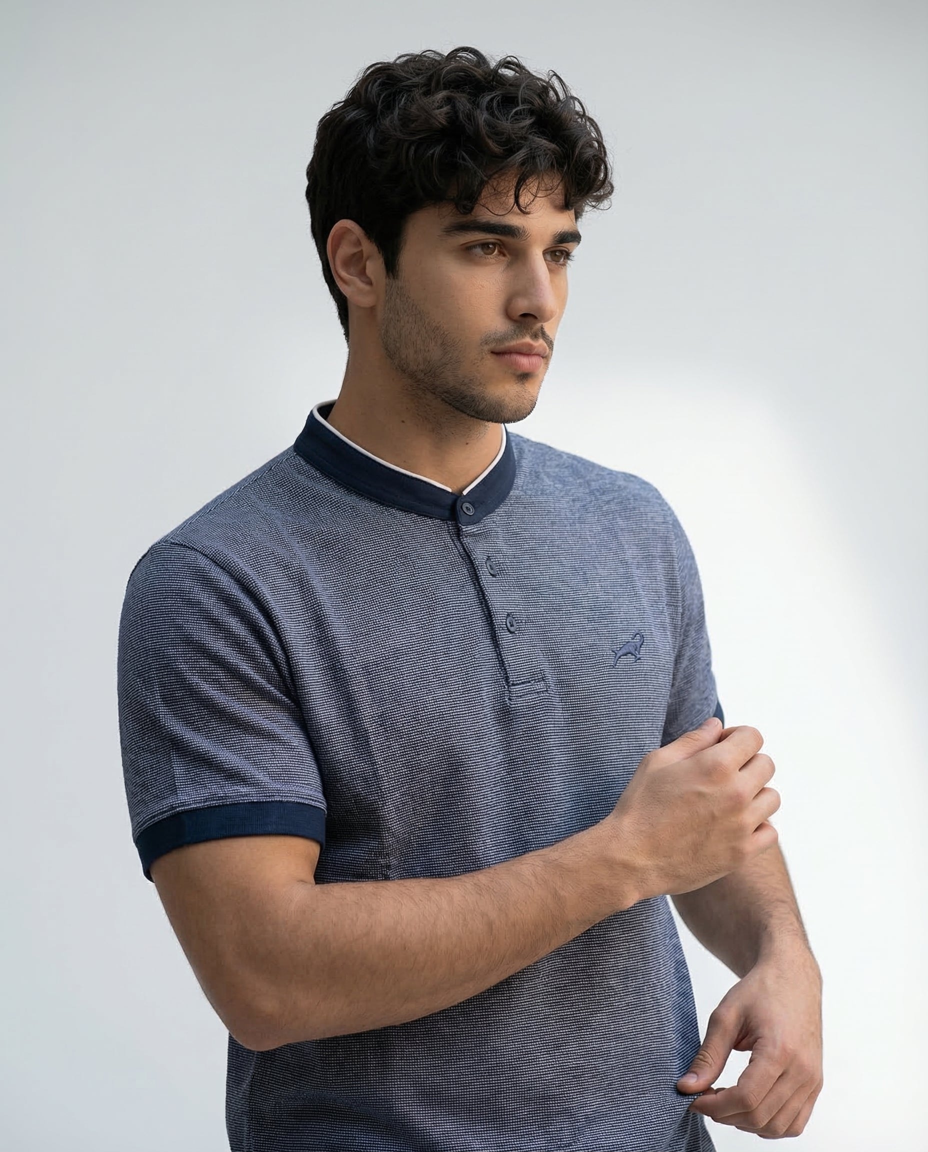 Linear Jacquard Zen Polo