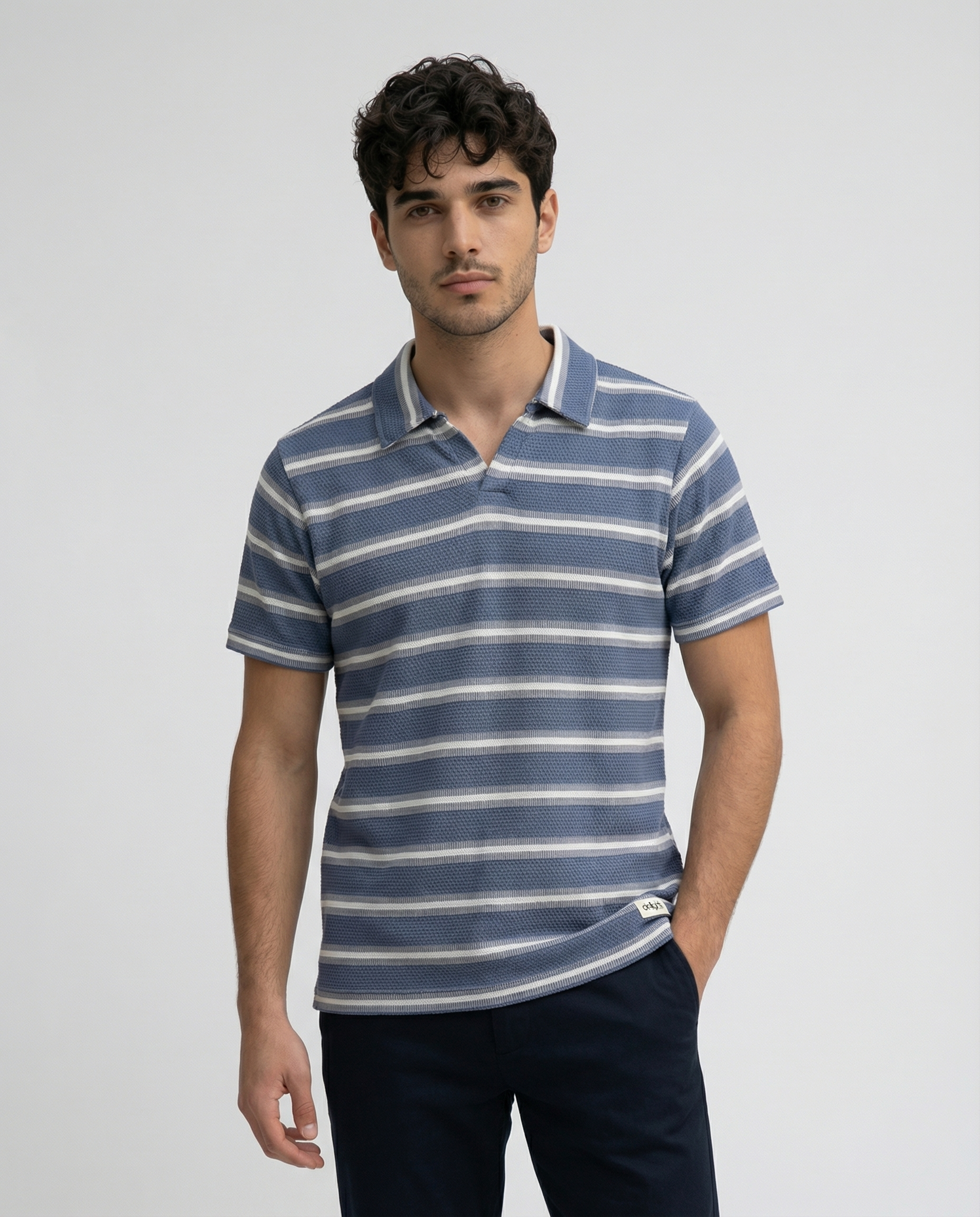 Apex Popcorn Knit Johnny Polo