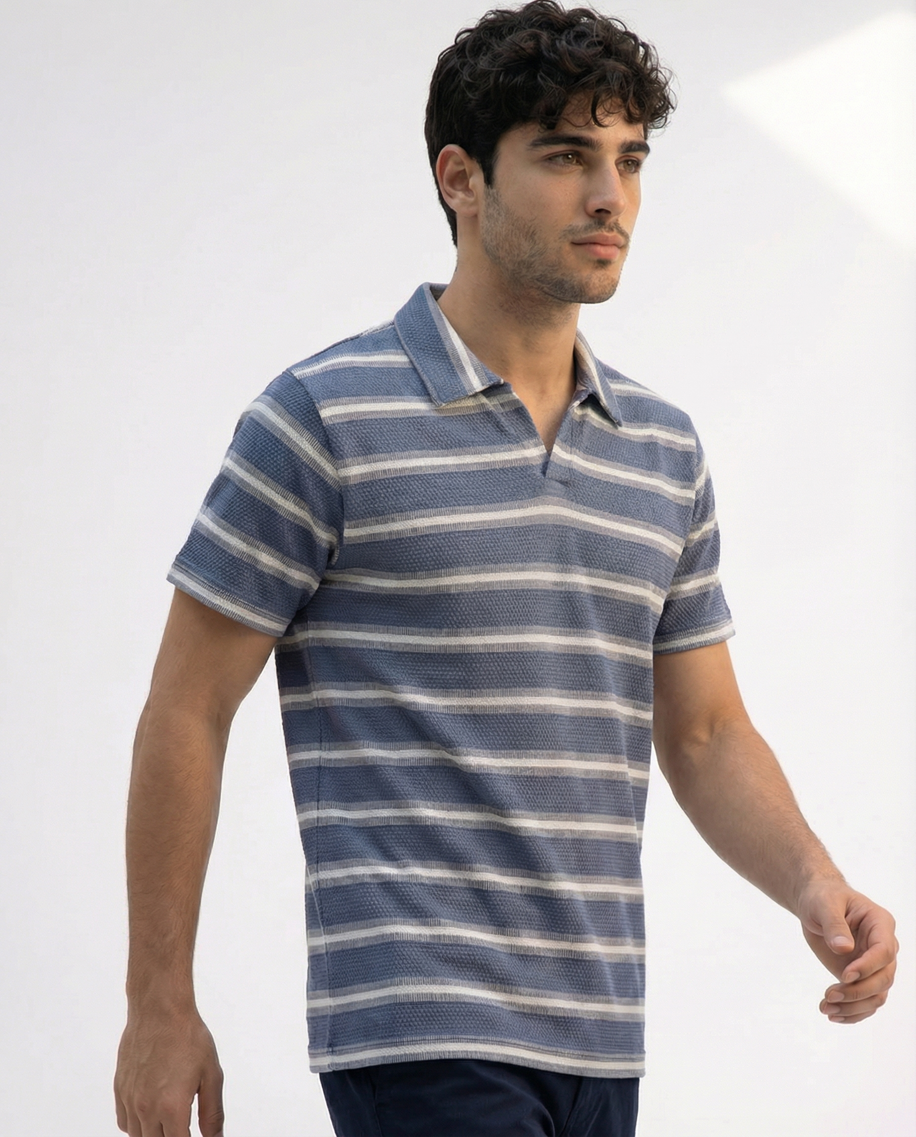 Apex Popcorn Knit Johnny Polo