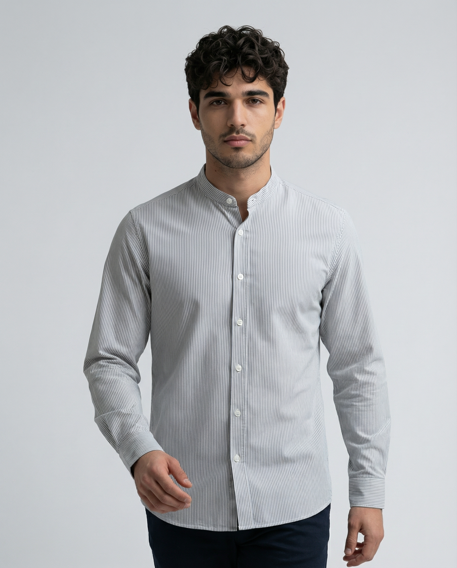 Urban Band Collar Essential Shirt