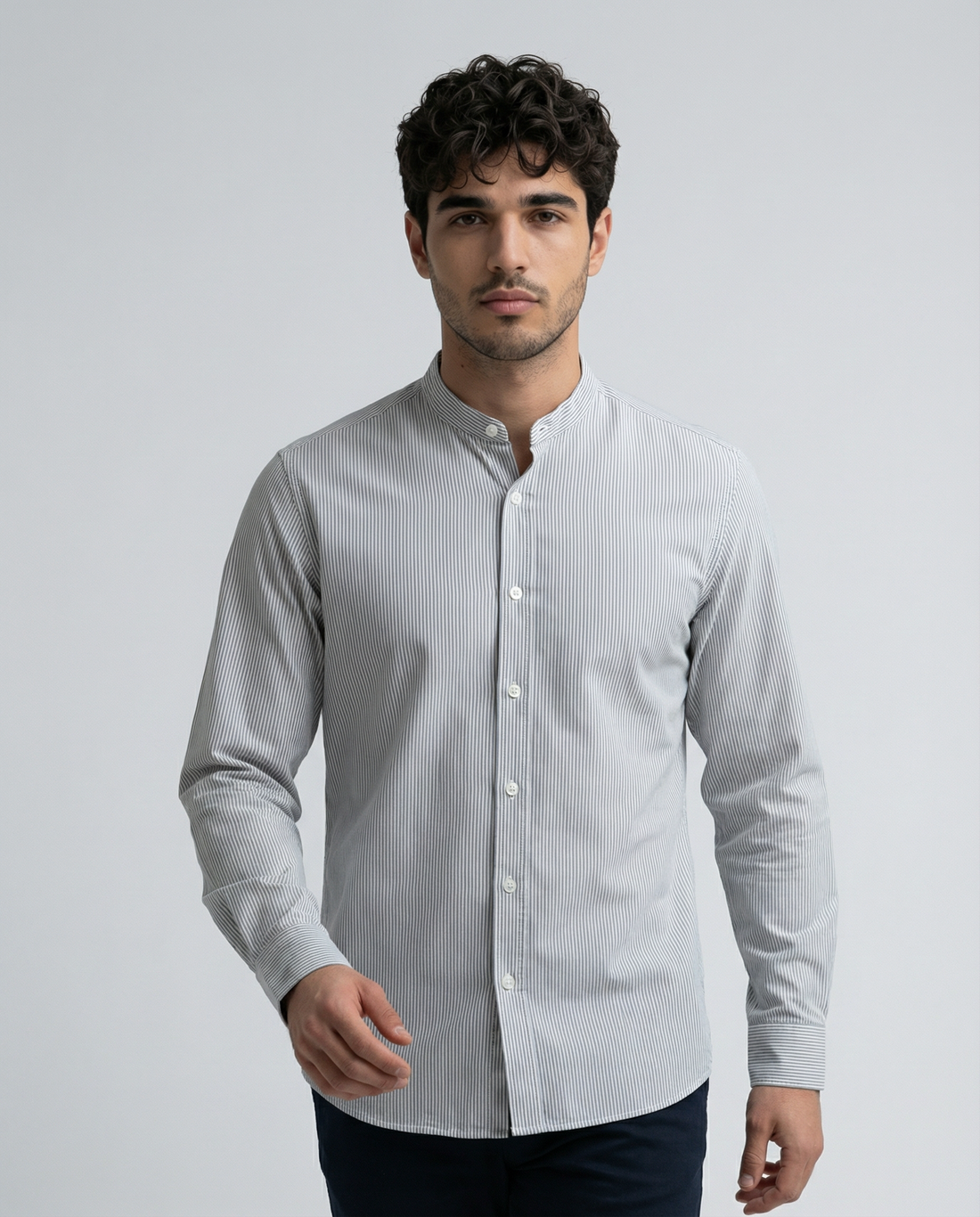 Urban Band Collar Essential Shirt