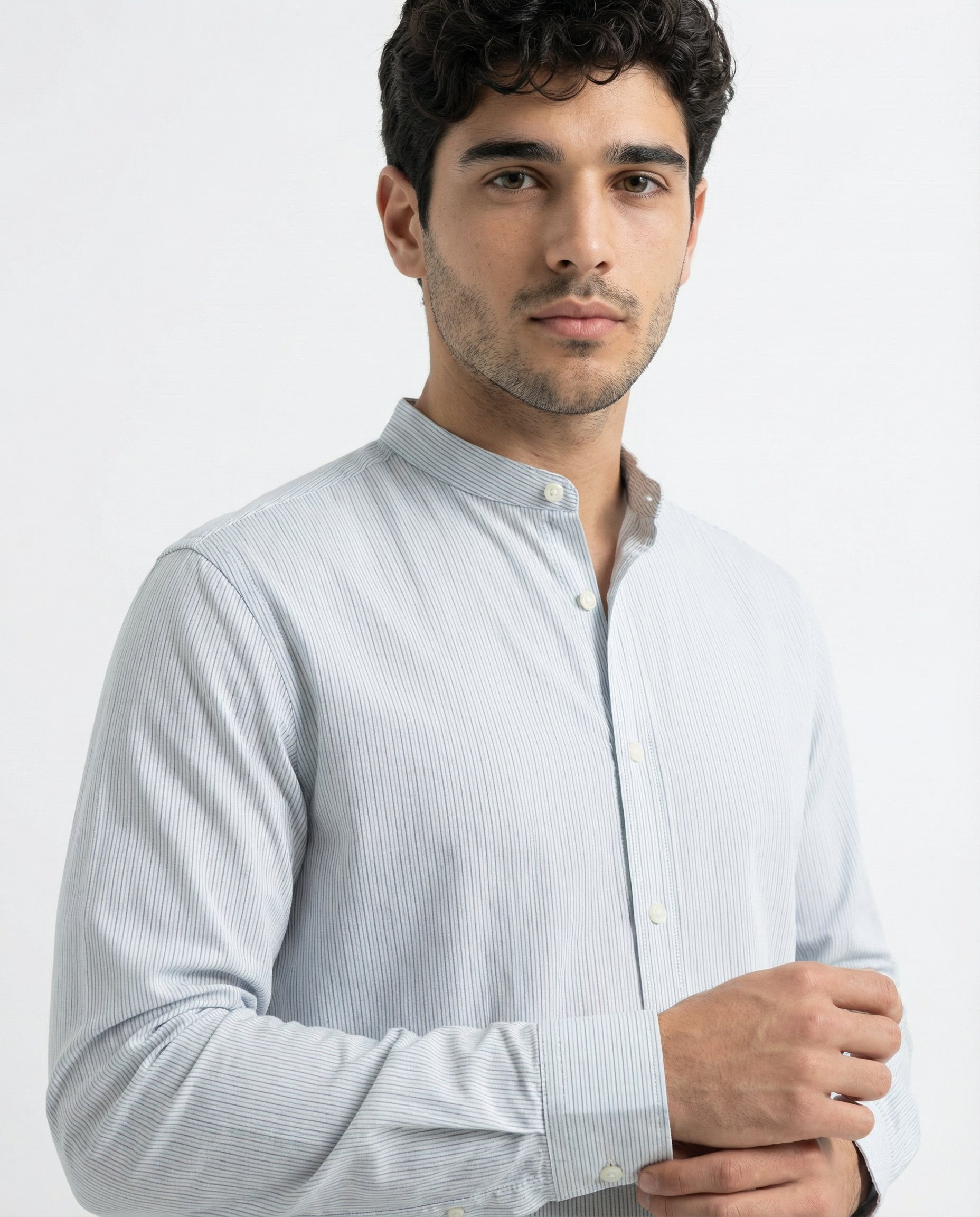 Urban Band Collar Essential Shirt