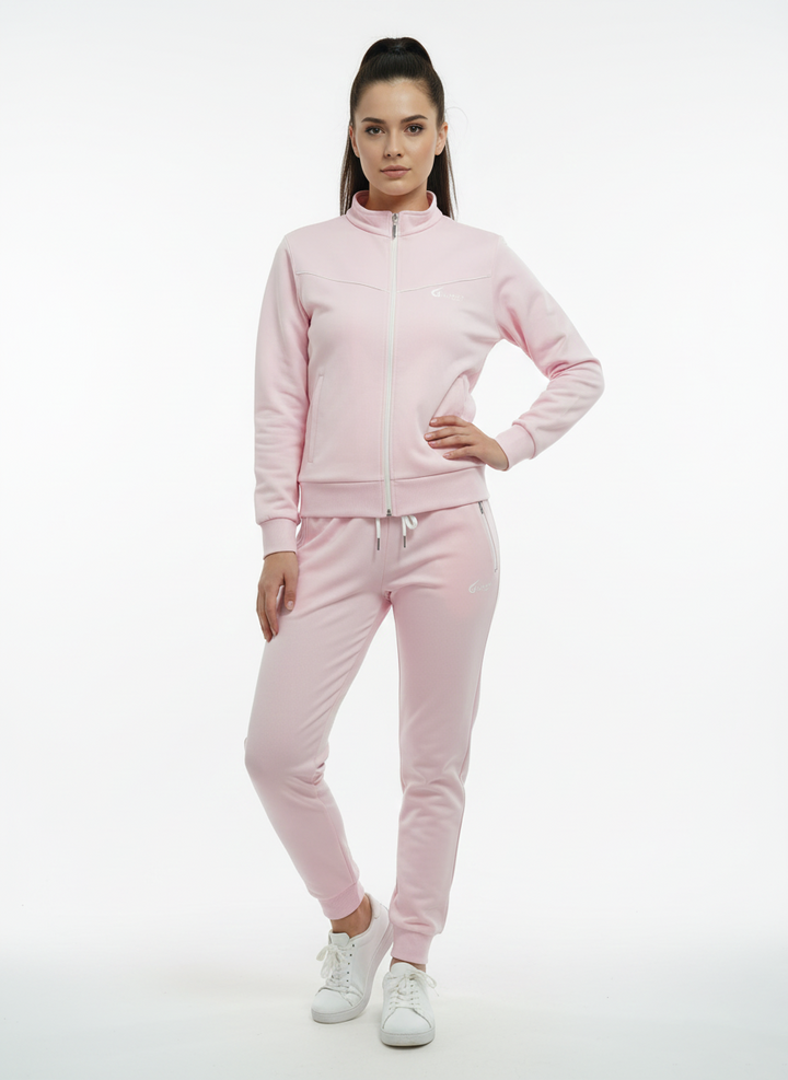 Premium Interlock Tracksuit – Blush Pink