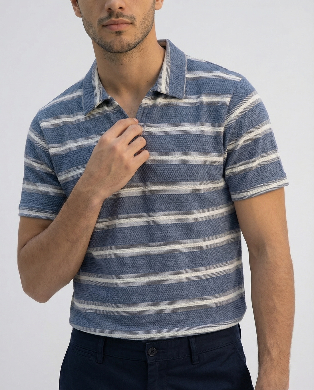 Apex Popcorn Knit Johnny Polo