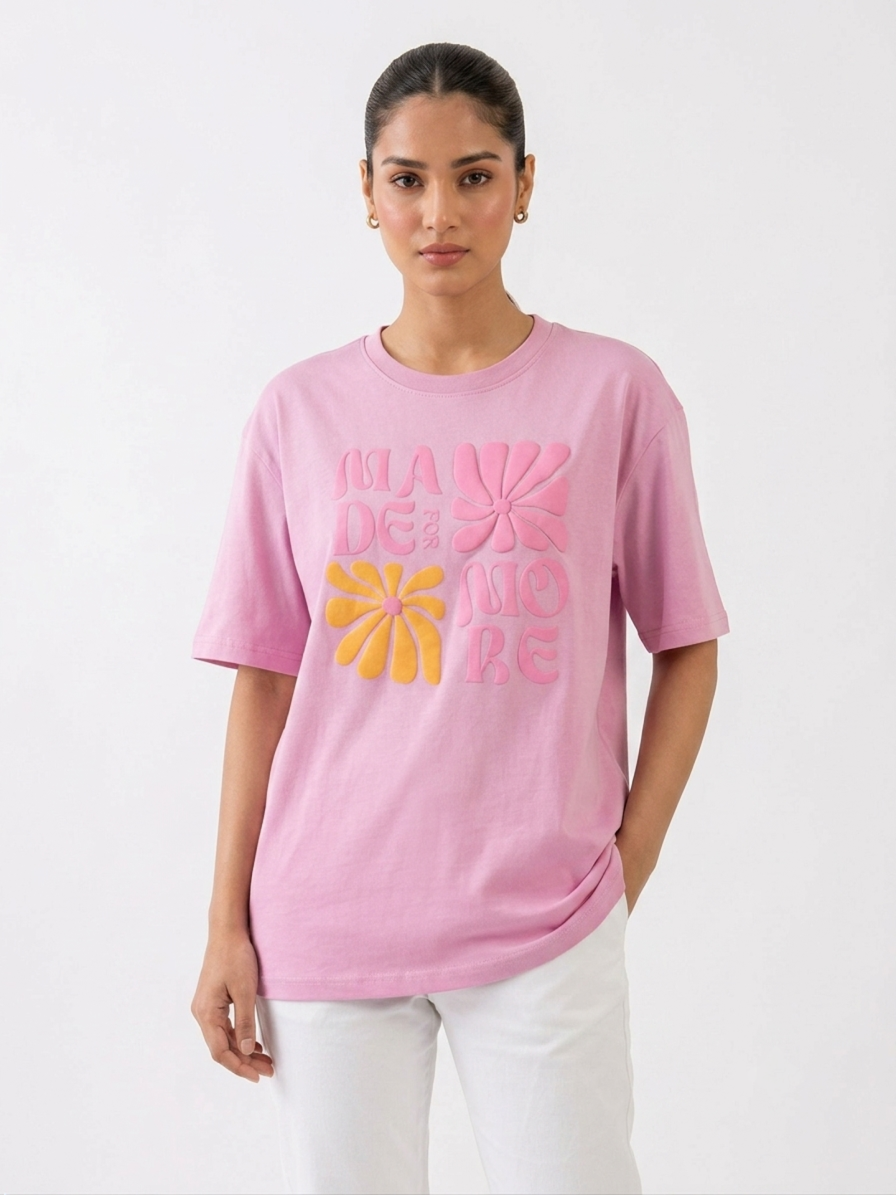 Floral Graphic Cotton T-Shirt